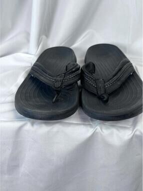 Crocs Mens Yukon Black Slip On Comfort Flat Flip Flop Sandal Size US 10